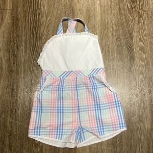Beaufort Bonnet Company Ruthie Romper in Spring Party Plaid, 8